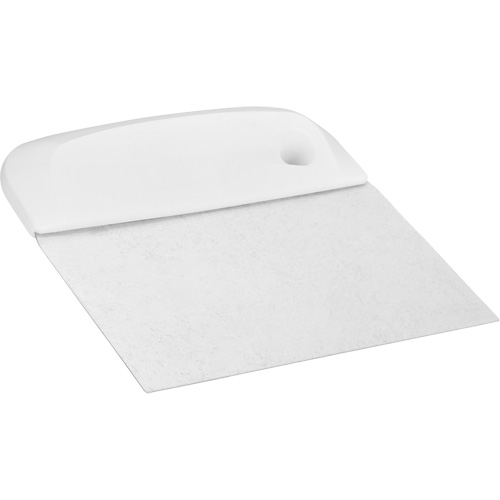 Flexible Stainless Steel Dough Cutter/Scraper, White, 4-1/2" W x 5-3/4" L Quali-T-Solutions