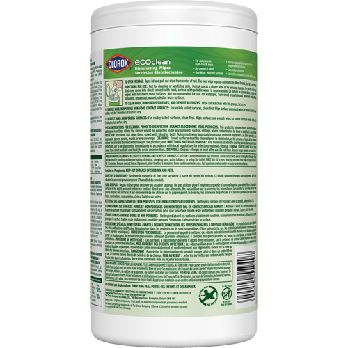 Lingettes d&eacute;sinfectantes EcoClean, 75 lingettes Quali-T-Solutions