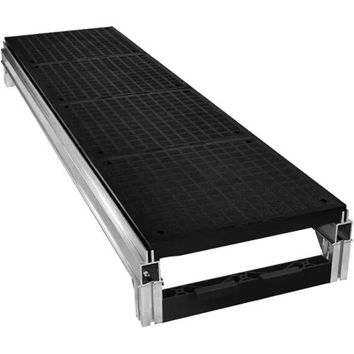 Trousse de plateforme de travail modulaire en aluminium lisse FOUNDATION, 18" la x 72" pr, Capacit&eacute; de 400 lb, Enti&egrave;rement soud&eacute; Quali-T-Solutions