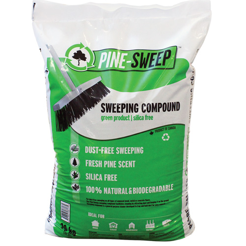 Compos&eacute; de balayage biod&eacute;gradable Pine Sweep, Sac, 44 lb (20 kg) Quali-T-Solutions