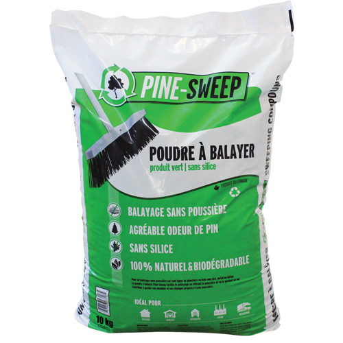 Pine Sweep Biodegradable Sweeping Compound, Bag, 22 lbs. (10 kg) Quali-T-Solutions