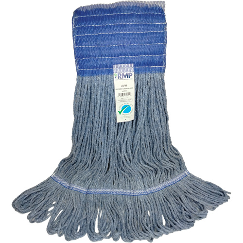 Wide-Band Mop Head, Antimicrobial/Floor Finishing/Specialty, Cotton/Rayon/Synthetic, Loop Style Quali-T-Solutions