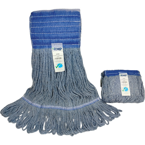 Wide-Band Mop Head, Antimicrobial/Floor Finishing/Specialty, Cotton/Rayon/Synthetic, Loop Style Quali-T-Solutions