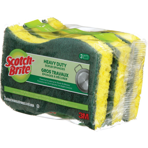 Scotch-Brite&reg; Heavy Duty Scrub Sponge, Scrubbing, 2-3/5" W x 4-2/5" L Quali-T-Solutions