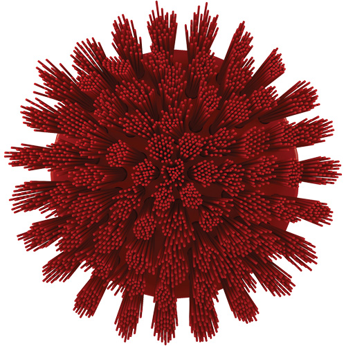 HyDrive Round Drill Brush, Extra Stiff Bristles, 3-1/10" Long, Red Quali-T-Solutions