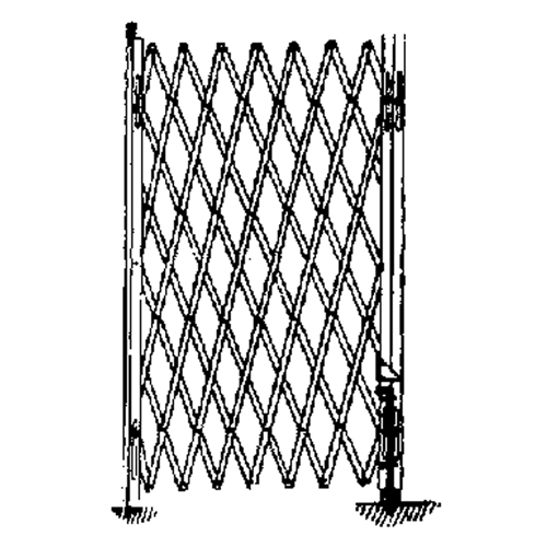 Barri&egrave;res de s&eacute;curit&eacute; galvanis&eacute;es repliables, Repliable simple fixe, 4' lo x 6' h d&eacute;ploy&eacute; Quali-T-Solutions