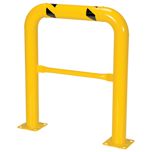 Garde-corps &agrave; profil &eacute;lev&eacute; pour machines, 3' la x 3,5' h, Jaune Quali-T-Solutions