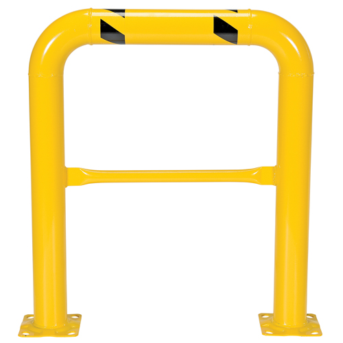 Garde-corps &agrave; profil &eacute;lev&eacute; pour machines, 3' la x 3,5' h, Jaune Quali-T-Solutions