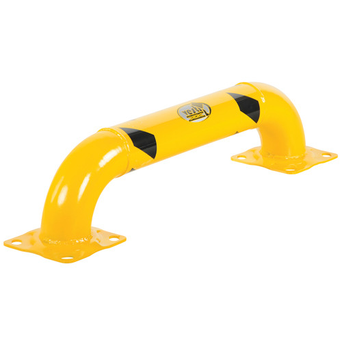 Garde-corps &agrave; profil bas pour rayonnages, 3' la x 0,75' h, Jaune Quali-T-Solutions