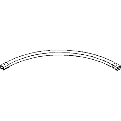 90° Curved Curtain Partition Track with Splicers, 3' L Quali-T-Solutions