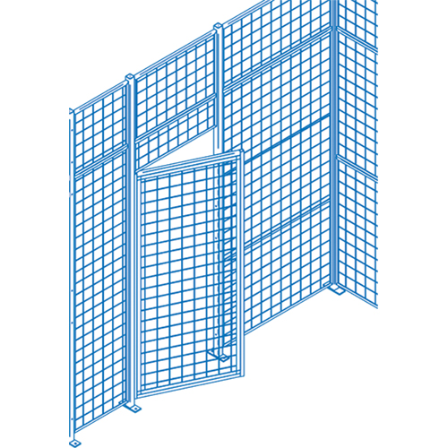Composantes pour partitions & cloisons grillag&eacute;es - Portes battantes, 4' la x 7' h Quali-T-Solutions