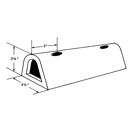 D&eacute;fenses de quai en caoutchouc refoul&eacute;, Caoutchouc, 4-1/2" la x 12" lo x 3-3/4" p Quali-T-Solutions