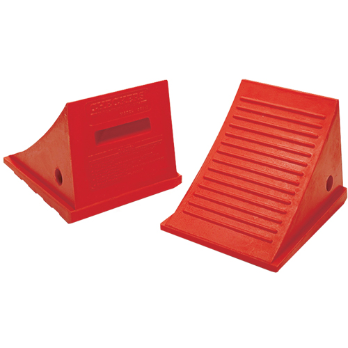 Cales-roue pour usage g&eacute;n&eacute;ral, Polyur&eacute;thane, Orange, 9" la x 11-1/2" p x 8-1/2" h Quali-T-Solutions