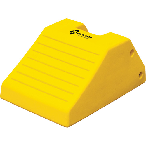 Cales-roue robustes, Polyur&eacute;thane, Jaune s&eacute;curit&eacute;, 14-9/10" la x 21-9/10" p x 10-3/5" h Quali-T-Solutions