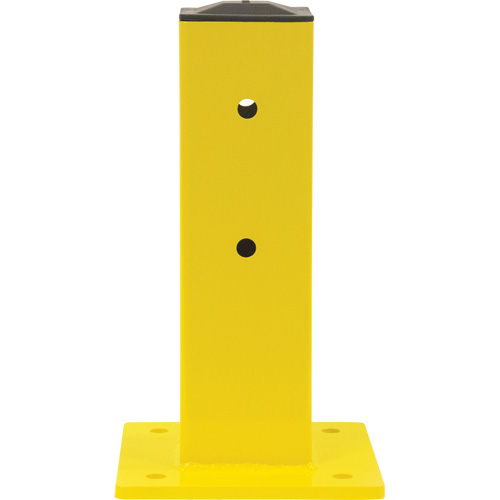 Poteau pour barri&egrave;re de s&eacute;curit&eacute;, Acier, 5" lo x 17" h, Jaune s&eacute;curit&eacute; OSHA Quali-T-Solutions