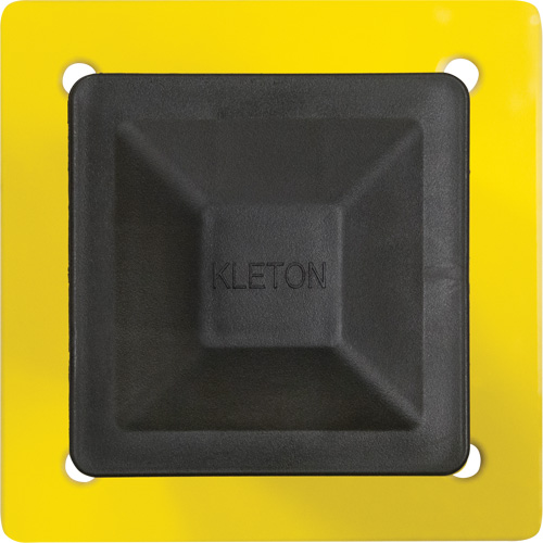 Poteau pour barri&egrave;re de s&eacute;curit&eacute;, Acier, 5" lo x 17" h, Jaune s&eacute;curit&eacute; OSHA Quali-T-Solutions