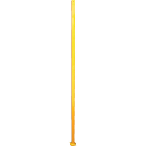 Adjustable Perimeter Guard In-Line Post, 4" W x 96" H, Yellow Quali-T-Solutions