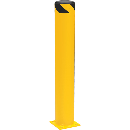 Bornes de s&eacute;curit&eacute; tubulaire, Acier, 42" h x 6-5/8" la, Jaune Quali-T-Solutions