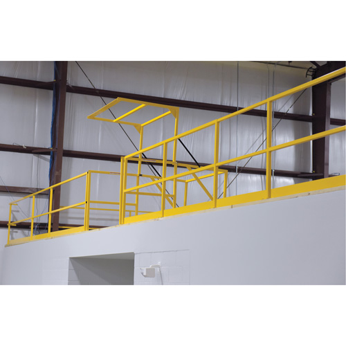Barri&egrave;re de s&eacute;curit&eacute; pour mezzanine, 68-1/2" lo x 42" ha, 80-1/16" &eacute;lev&eacute;e, Jaune Quali-T-Solutions
