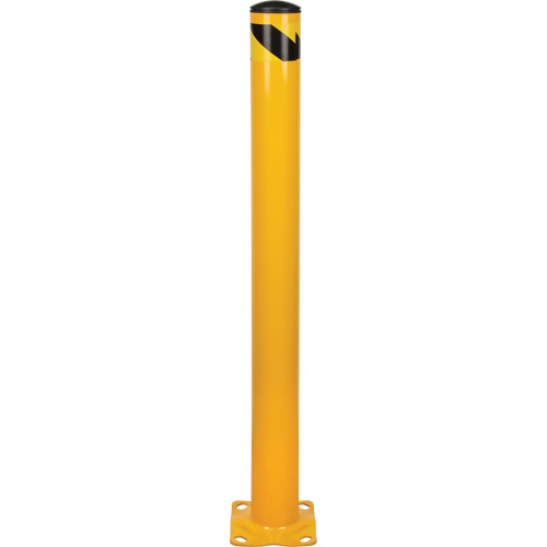Butoir, Acier, 48" h x 4-1/2" la, Jaune Quali-T-Solutions