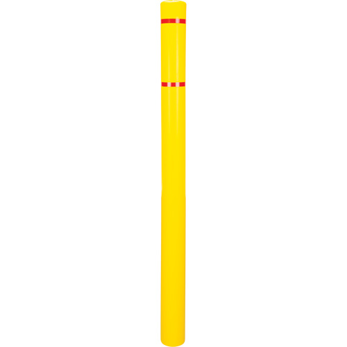 Polyethylene Bollard Cover, 4-1/2" Dia. x 64" L, Red/Yellow Quali-T-Solutions