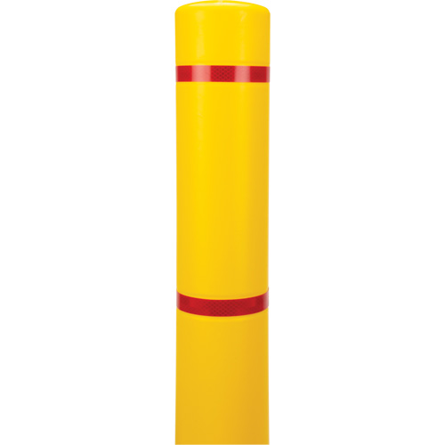 Polyethylene Bollard Cover, 4-1/2" Dia. x 64" L, Red/Yellow Quali-T-Solutions