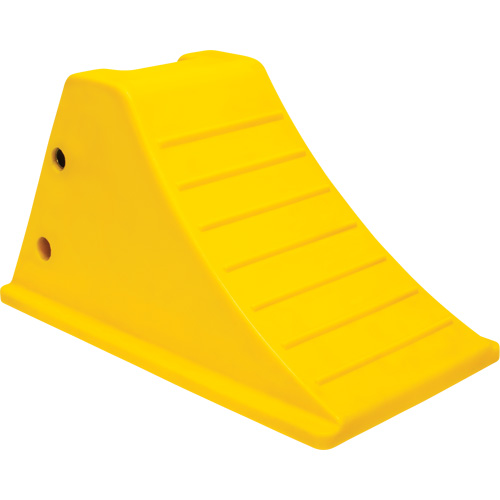 Wheel Chocks with Aluminum Tread, Polyurethane, Safety Yellow, 11-1/4" W x 21" D x 12-1/4" H Quali-T-Solutions