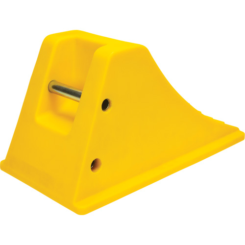 Wheel Chocks with Aluminum Tread, Polyurethane, Safety Yellow, 11-1/4" W x 21" D x 12-1/4" H Quali-T-Solutions