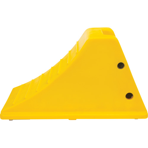 Wheel Chocks with Aluminum Tread, Polyurethane, Safety Yellow, 11-1/4" W x 21" D x 12-1/4" H Quali-T-Solutions