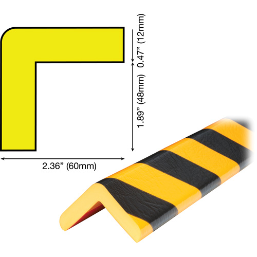 Butoir de protection de coin mod&egrave;le H Plus 1M Quali-T-Solutions