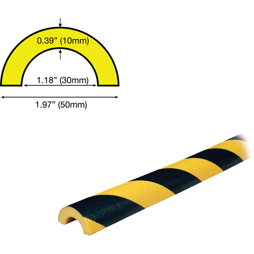 Butoir de protection de tuyau mod&egrave;le R30 5M, Longueur 2' (0,6096 m) Quali-T-Solutions