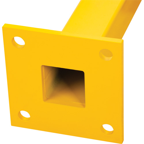 End Post for Light-Duty Guard Rails, Steel, 42" H, Safety Yellow Quali-T-Solutions