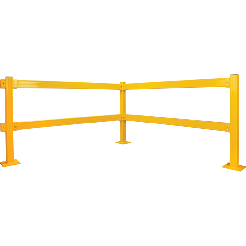 End Post for Light-Duty Guard Rails, Steel, 42" H, Safety Yellow Quali-T-Solutions