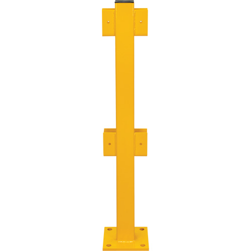 In-Line Post for Light-Duty Guard Rails, Steel, 42" H, Safety Yellow Quali-T-Solutions