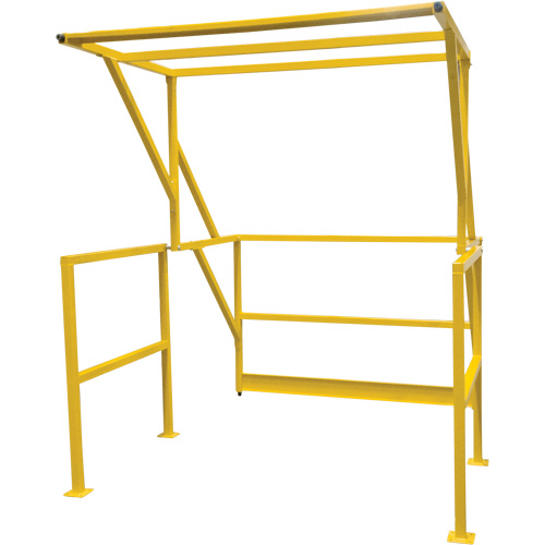 Barri&egrave;re de s&eacute;curit&eacute; pour mezzanine, 70" lo x 77" ha, 78" &eacute;lev&eacute;e, Jaune Quali-T-Solutions