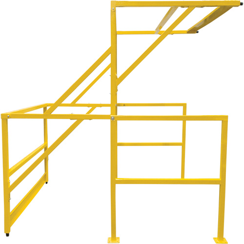 Barri&egrave;re de s&eacute;curit&eacute; pour mezzanine, 70" lo x 77" ha, 78" &eacute;lev&eacute;e, Jaune Quali-T-Solutions