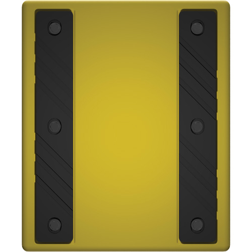 Cale de roue ultra-robuste pour l'exploitation mini&egrave;re Checkers Safety sans support, PEHD, Jaune, 14-1/2" la x 17-1/2" p x 16" h Quali-T-Solutions