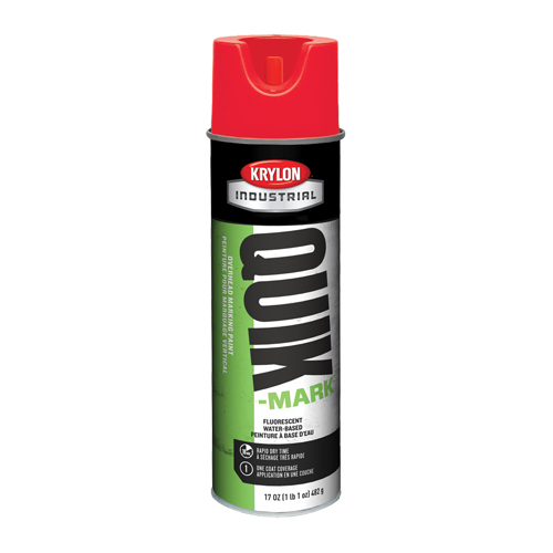 Peinture de marquage industrielle &agrave; base d'eau pour le travail en hauteur Quik-Mark, 17 oz, Canette a&eacute;rosol Quali-T-Solutions