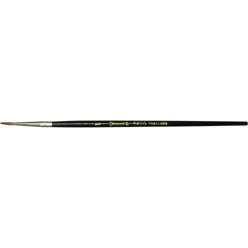 Pinceau pointu &agrave; soies noires pour artiste, Largeur de la brosse de 4,7 mm, Soie de chameau, Manche &agrave; Bois Quali-T-Solutions