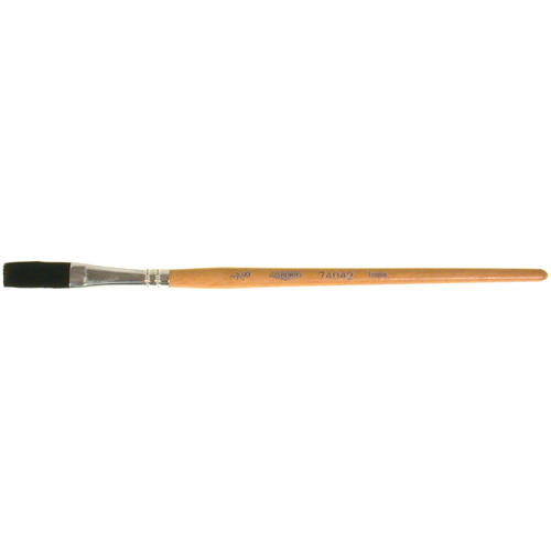 Pinceau une passe, Largeur de la brosse de 3/8", Soie de bœuf, Manche &agrave; Bois Quali-T-Solutions
