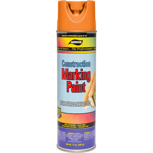 Peinture de marquage de construction, 17 oz, Canette a&eacute;rosol Quali-T-Solutions