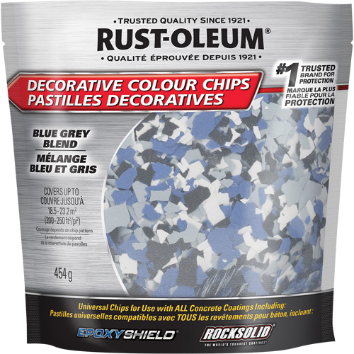 Pastilles de couleur d&eacute;coratives, 474 g, Sac, M&eacute;lange bleu gris Quali-T-Solutions