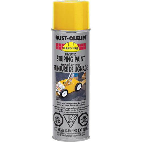 Inverted Striping Paint Spray, Yellow, Aerosol Can Quali-T-Solutions