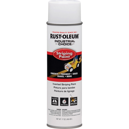 Peinture de traçage en a&eacute;rosol syst&egrave;me S1600 Industrial Choice applicable en position invers&eacute;e, Blanc, 18 oz, Canette a&eacute;rosol Quali-T-Solutions