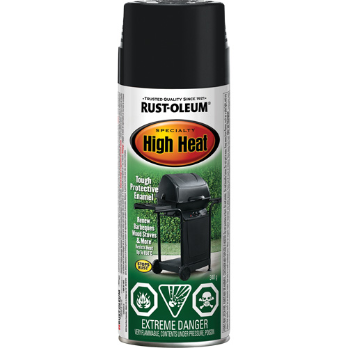 Peinture &eacute;mail en a&eacute;rosol haute temp&eacute;rature Sp&eacute;cialit&eacute;, Canette a&eacute;rosol, Noir Quali-T-Solutions