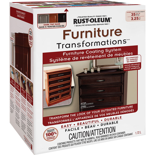 Syst&egrave;me de rev&ecirc;tement de meubles Furniture Transformations, 1,72 L, Trousse, Base &agrave; teinter Quali-T-Solutions