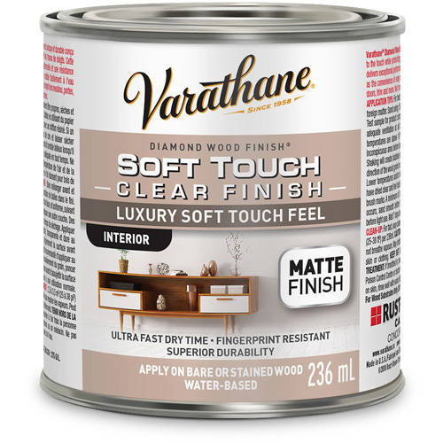 Rev&ecirc;tement &agrave; fini diamant pour bois Varathane, 236 ml, Transparent, Mat Quali-T-Solutions