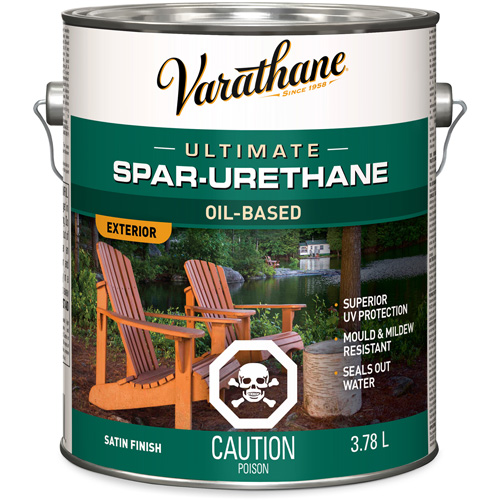 Fini diamant pour bois Varathane ext&eacute;rieur, 3,78 L, Transparent, Satin Quali-T-Solutions