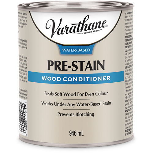 Conditionneur de bois &agrave; base d'eau de premi&egrave;re qualit&eacute; Varathane, 946 ml, Transparent, Transparent Quali-T-Solutions