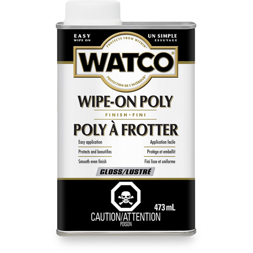Teinture &agrave; essuyage en poly Watco, 473 ml, Transparent, Brillant Quali-T-Solutions